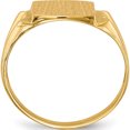 thumbnail image 2 of 14K Yellow Gold 12.0X11.0mm Open Back Aa Diamond Men's Signet Ring (Size 10) Made In United States rs396aa, 2 of 5