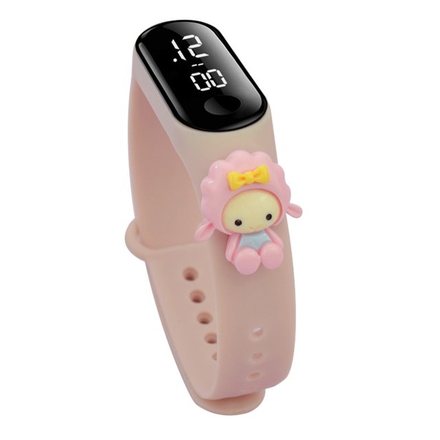 NewLEDElectronic Estudiante Reloj Niños Luz De Noche Luminoso Toque Impermeable Electrónico Muñecas Deportivo De Dibujos Animados Anillos Gao Jiahui unisex