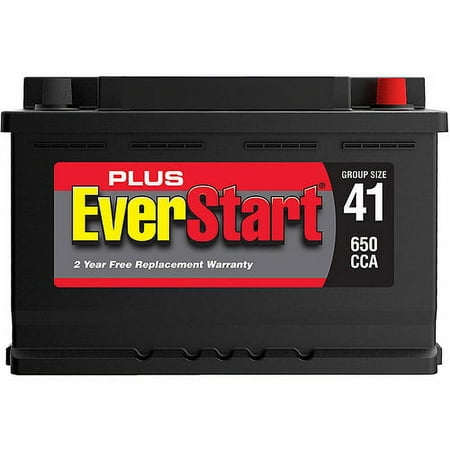 EverStart Plus Lead Acid Automotive Battery, Group Size 41 12 Volt 650 CCA