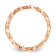 thumbnail image 2 of 14K Rose Gold Ring Band Eternity Diamond Round Polished Vintage Pave Size 7 , Size 8, 2 of 5