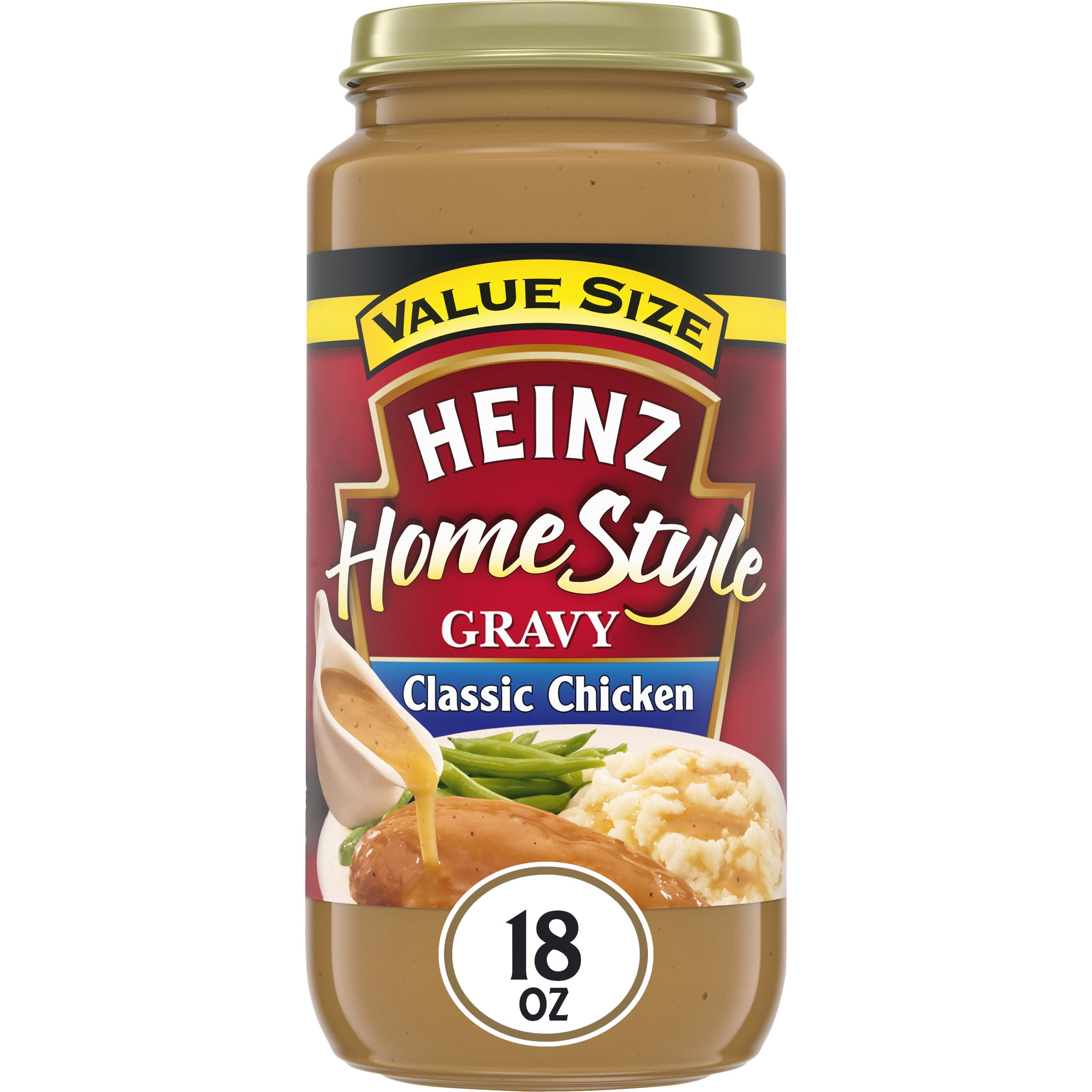 Heinz HomeStyle Classic Chicken Gravy Value Size, 18 oz Jar