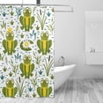 thumbnail image 2 of Coolnut Cute Frogs Grass On White Bath Shower Curtain Liners 60x72in 100% Polyester Waterproof with Curtain Hook, 2 of 5