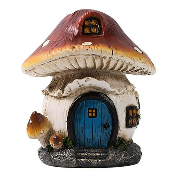 Mushroom Decoration Resin Lawn Garden Outdoor Decor Ornament for Pathway Patio Fairy House Statues Sculpture Gardener Gift