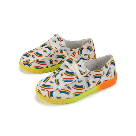 

SIMANLAN Ladies Casual Shoes Wide Width Loafers Comfort Flats Womens Lightweight Boat Shoe Women Slip On Colorful-5 10