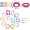 thumbnail image 5 of 360Pcs 12 Styles Acrylic Linking Rings Quick Link Connectors 19.5x15mm Oval Twist Link Chain Rings, 5 of 8