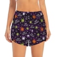 thumbnail image 2 of Balery Halloween Pattern Women's Running Shorts with Liner 2 Pockets Elastic Workout Athletic Gym Yoga Shorts-XX-Large, 2 of 7