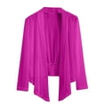 thumbnail image 2 of BADHUB Sheer Bolero Shrug for Women Long Sleeve Lightweight Casual Summer Fall Vacation Draped Cardigan Shawl Hot Pink 5XL, 2 of 8