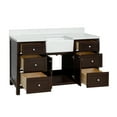 thumbnail image 6 of Yorkshire 60" Single Farmhouse Bathroom Vanity with Chocolate Cabinet and Engineered Marble Top, 6 of 6