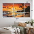 thumbnail image 4 of Designart "Sunset Over the Caribbean Island III" Nautical & Beach Metal Wall Decor Set, 4 of 5