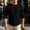 Black, variant on Stand Collar Single-Button Placket Blouse with Full Vertical Pleats, Long-Sleeve Breathable Linen Shirt for Outdoor Roadside Hiking Yellow L