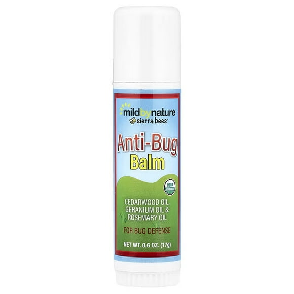 Mild By Nature, Anti-Bug Balm Stick, Cedarwood, Geranium & Rosemary Oil, 0.6 oz (17 g)