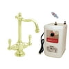 Westbrass D205H-01 Victorian 9" 2-Lever Hot and Cold Water Dispenser Faucet with Heating Tank, Polished Brass