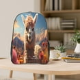 thumbnail image 5 of Susaid Fluffy Alpaca Mountain Meadow Print Clear Backpack See Through Transparent Plastic Clear Bookbags for School, College, Stadium,Work, 5 of 7