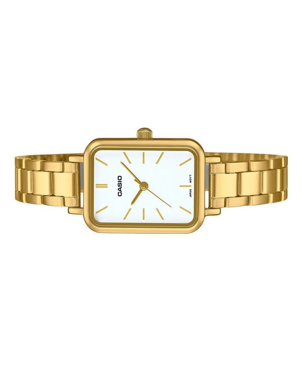 Casio Women’s Gold Analog Watch White Dial Steel Bracelet - LTP-V009G-7EUDF