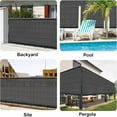 thumbnail image 6 of LOVE STORY Custom Size 4'x24' Dark Gray Fence Privacy Screen Heavy Duty Mesh Windscreen Cover for Patio Garden (Customized), 6 of 6