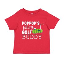 Poppop's Future Golf Buddy Toddler T-Shirt 4T Red