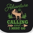 thumbnail image 4 of Inktastic Vintage Adventure is Calling and I Must Go with Moose Boys or Girls Baby Bib, 4 of 4