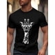 thumbnail image 1 of Men's T-Shirt,Short Sleeve Tee Shirt Casual Tops Funny Giraffe Crew Neck T Shirts for Men, 1 of 8