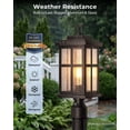 thumbnail image 3 of VIANIS Large Dusk to Dawn Outdoor Post Light, Oil Rubbed Bronze Outdoor Lamp Posts Lighting with Pier Mount Base, 100% Aluminum Waterproof Pole Lights for Outside, Garden, Yard, 3 of 10