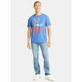 thumbnail image 2 of Lilo & Stitch, Men's & Big Men's Graphic T-Shirt, Patriotic Americana July 4th Party Animal, Sizes XS-5XL, 2 of 5