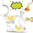 thumbnail image 1 of New 2/1PC Kitchen Home Slip Tool Press Squeeze Fruit Mini Manual Juicer Bird Fish Shape Transparent Portable Orange Lemon Juicer1PC Bird He Qiyong unisex, 1 of 1