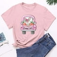 thumbnail image 4 of Toimothcn Womens Tshirts Happy Easter Cute Cartoon Bunny Printed Short Sleeve T Shirts Soft Loose Comfortable Shirt Tops Suitable For Dailywear, 4 of 5