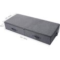 thumbnail image 2 of Underbed Bedding Set Garment Duvet Blanket Shoes Storage Cube Box with Zip Lid,Black Gray, 2 of 7
