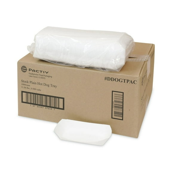 Pactiv Evergreen TRAY,HOTDOG PAPER FOOD,WH DDOGTPAC