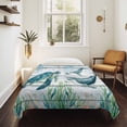 thumbnail image 4 of Sea Turtle Tapestry for Bedroom Wall Hanging Tapestry, Coastal Seahorse Whale Octopus Ocean Seagrass Ceiling Backdrop Tapestries Poster Blanket Wall Decor for Teens Room Living Room Dorm 59" x 90", 4 of 8