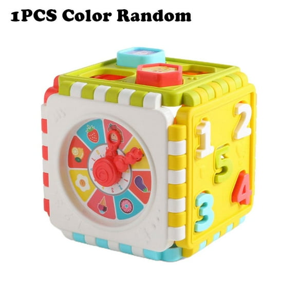 6-in-1 Baby Toy Set - Shape Sorter, Alphabet, Numbers, Time Learning - BPA-Free ABS - Educational, Safe & Fun