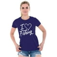 thumbnail image 4 of I Love Fishing Hook Heart Cute Cool Womens Fitted Plus Size Graphic Tee Brisco Brands 2X, 4 of 5