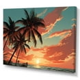 thumbnail image 2 of Designart "Sunset'S Palm Tree I" Palms & Palm Trees Canvas Art Print, 2 of 7