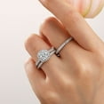 thumbnail image 5 of SFTING Wedding Ring Sets His and Hers 4Pcs 925 Sterling Silver 5A CZ Engagaement Ring Set Couple Wedding Rings Size 10&7, 5 of 9