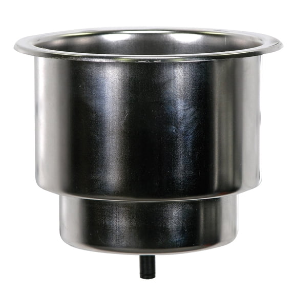 Whitecap S-3511C Stainless Steel Flush Drink Holder - 3-7/8" Cutout, 2-1/4" to 3-1/8" Depth