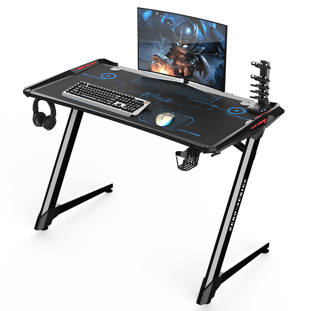 Kinsal ZShaped Gaming Desk , GREY