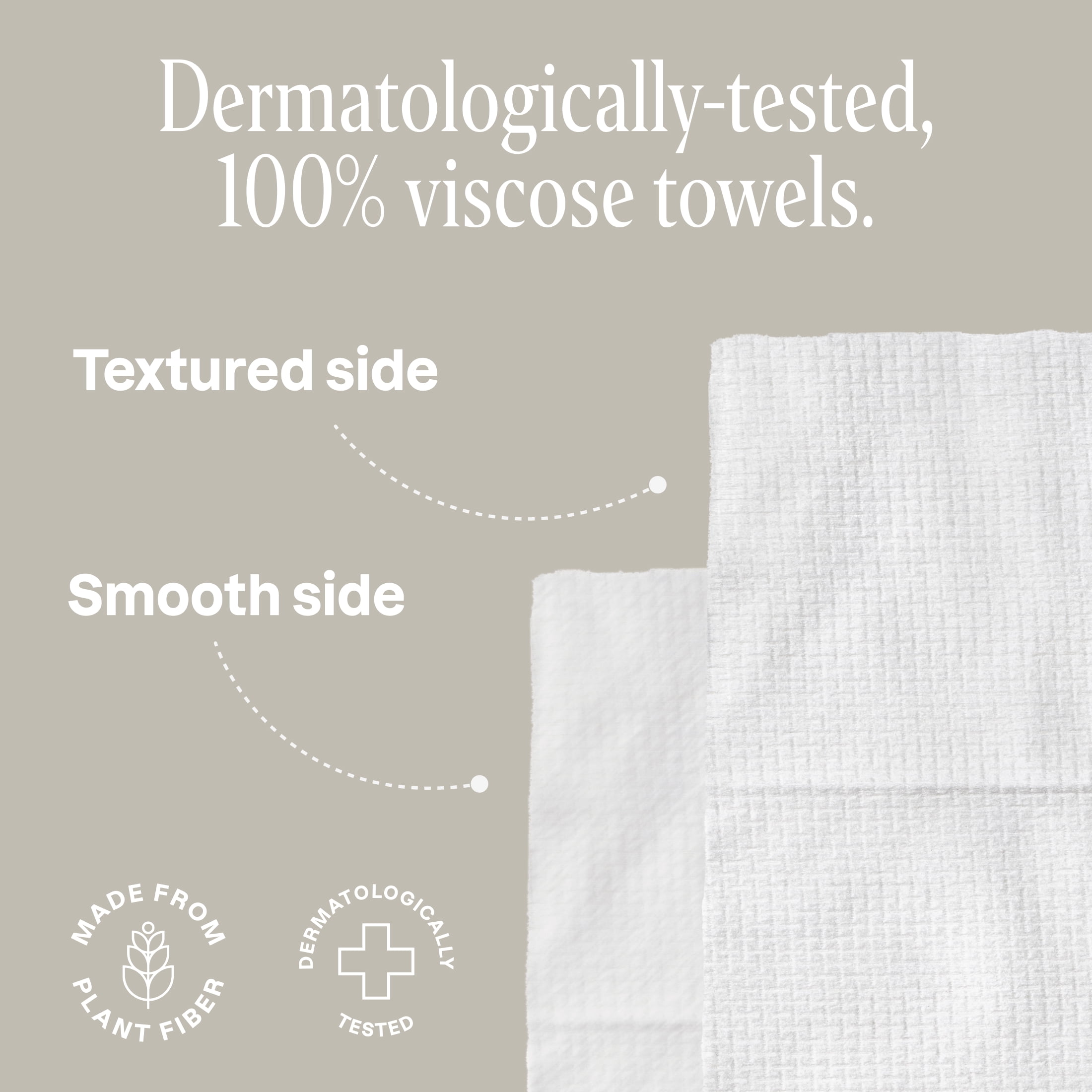 Cliganic Disposable Extra Large Hypoallergenic Clean Face Towels, 40 Count