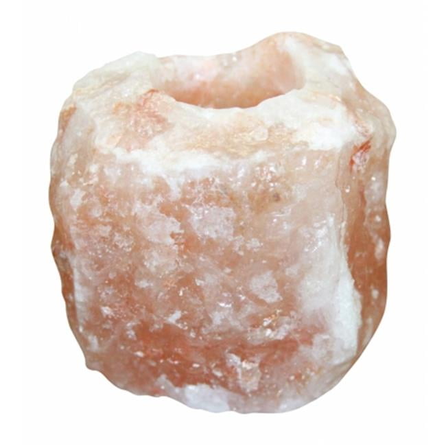 Kayso 71002 Natural Himalayan Single Hole Tealight Candle Holder, One