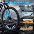 thumbnail image 6 of Electric Bike,749W Peak Motor,20MPH,35Miles,Commuter Ebike for Adults,432WH Removable Battery,7-Speed,26" Tires,Full Suspension,Lightweight,UL 2849, 6 of 11