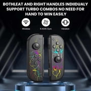 Game Controller for Switch Controller,Wireless Joypad for Switch with RGB Lighting,Support Dual Vibration,Motion Control,Wake-up Function