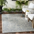 thumbnail image 3 of SAFAVIEH Courtyard Darin Botanical Indoor/Outdoor Area Rug, Grey/Navy, 2' x 3'7", 3 of 6