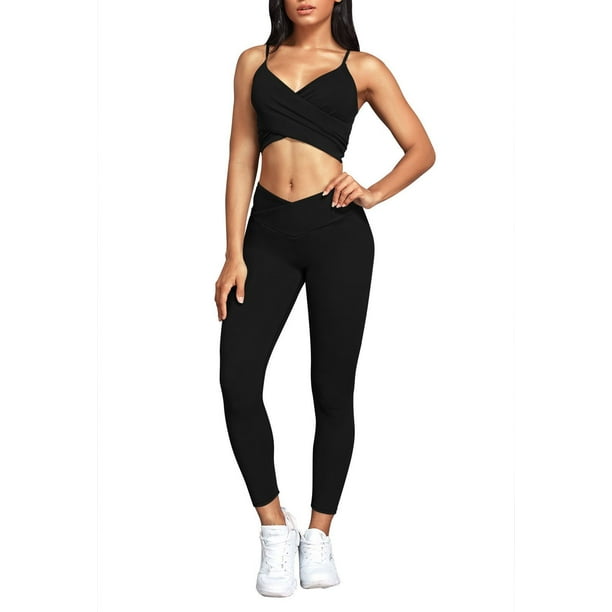 Pink Queen Workout Sets for Women 2 Piece Gym Yoga Outfits High Waist