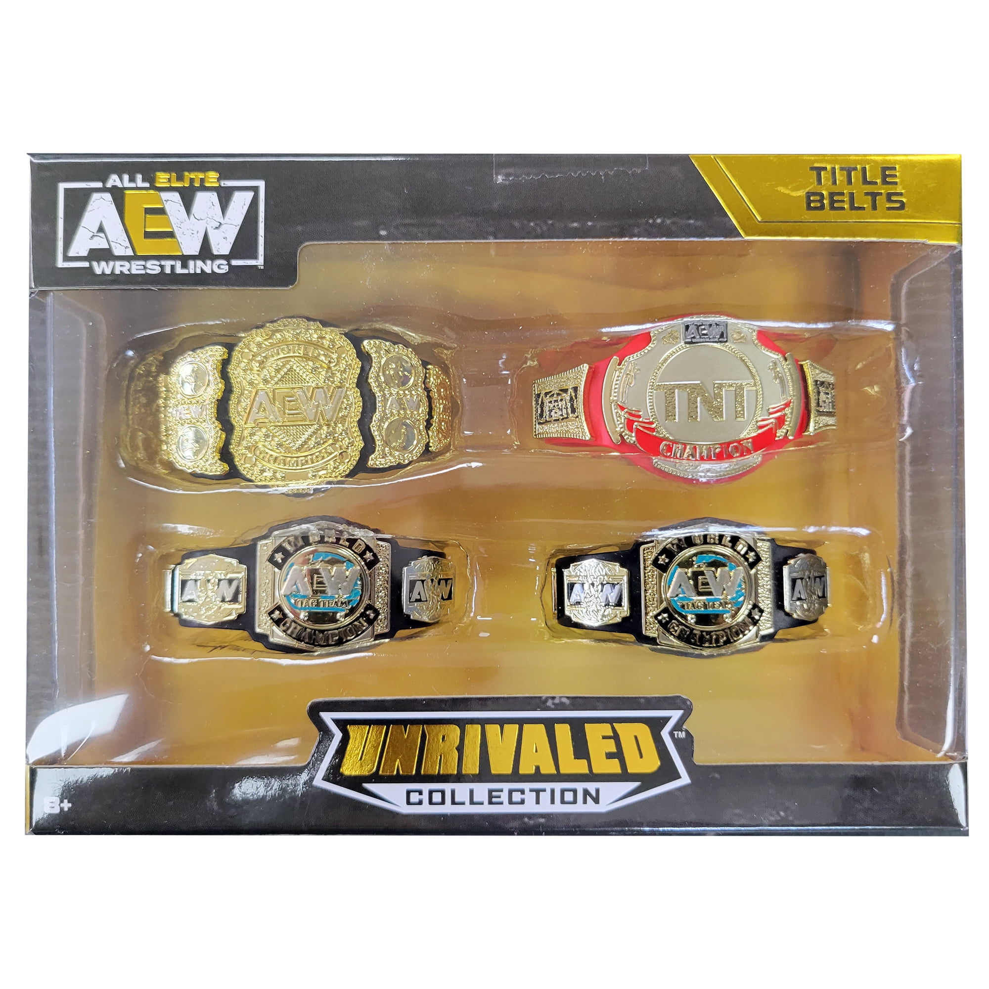 4Pack AEW Toy Wrestling Figure Belts Jazwares AEW Wrestling Figure