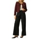 thumbnail image 2 of BLAZER CORTO DE TRABAJO PARA MUJER CHIC INSPIRADOR DE MANGA LARGA ELEGANTE CHAQUETA DE TWEED M ROJO VINO, 2 of 5