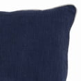 thumbnail image 4 of Textured Fabric Throw Pillow with Piped Edges, Navy Blue and Beige- Saltoro Sherpi, 4 of 5
