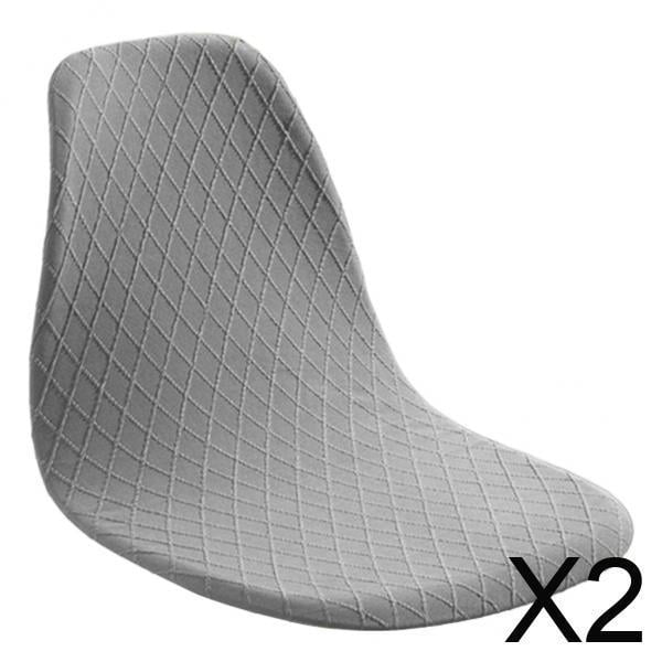 2 Fundas Elásticas Para Sillas De Banquete Sin Brazos, Color Gris Claro