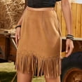 thumbnail image 6 of EDFBUYKRS Female Skirts Fall Maxi Skirts Plus Size Western Style Fringe Skirt with Studded Hem for Fit for Casual Occasions, 6 of 9