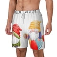 thumbnail image 2 of Uemuo Summer Gnome Pattern Mens Swim Trunks Quick Dry Board Shorts with Mesh Lining, Stretch Beach Shorts Quick Dry No-Chafing Board Shorts-XX-Large, 2 of 9