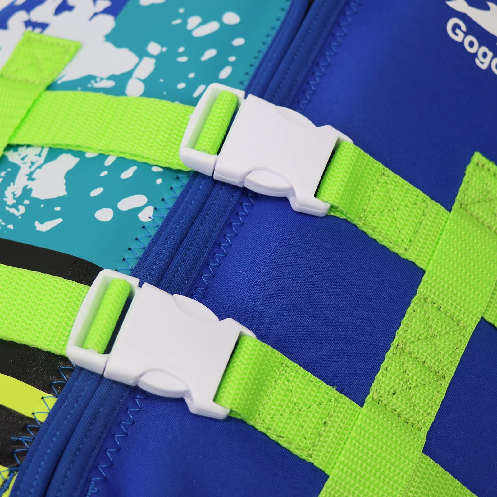 Gogokids Kids Swim Vest Life Jacket, Float Suit Children Flotation Buoyancy Swimsuit Swimwear Swimming Learning for Children, Blue