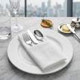 thumbnail image 4 of Unique Bargains 6Pcs Dinner Use Cotton Cloth Napkins White 20x20inch, 4 of 6