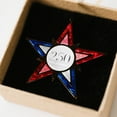 thumbnail image 4 of Yongcuo Patriotic 250 Years of Freedom Star Ornament Red, White & Blue Stained Glass Design for Celebrations & Decor A, 4 of 4